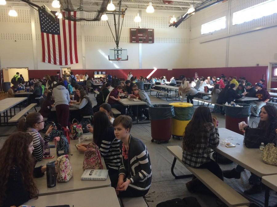 MHS students in the cafeteria. 