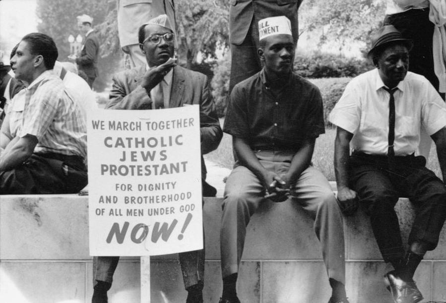 Protesters from the original march.