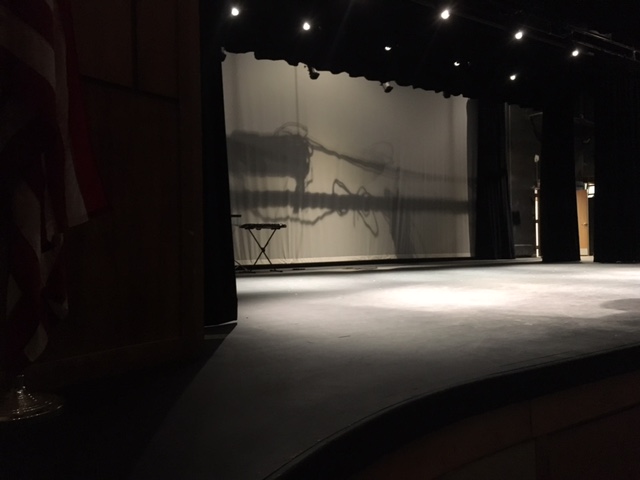 The stage awaiting Faculty Night Live.