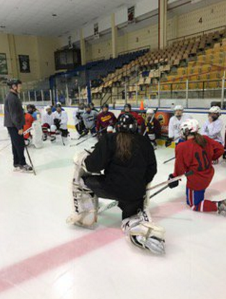 Girls ice hockey practices at 5:30 a.m.