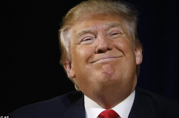 A smiling Donald Trump.
