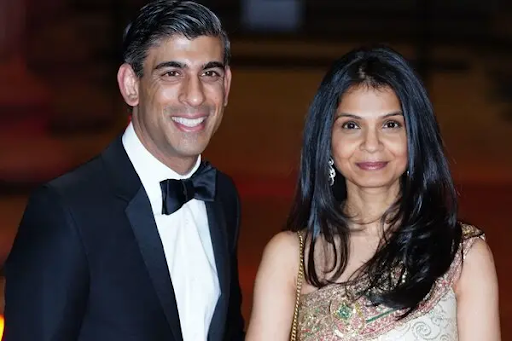 Rishi Sunak and his wife 