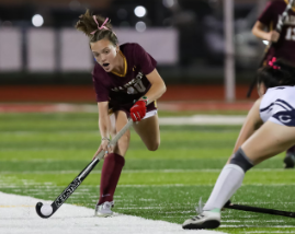 Lindsay Catchpole (40) dribbles the ball down the field during the Morris County Tournament Final against Chatham at Boonton High School in Boonton, NJ. 