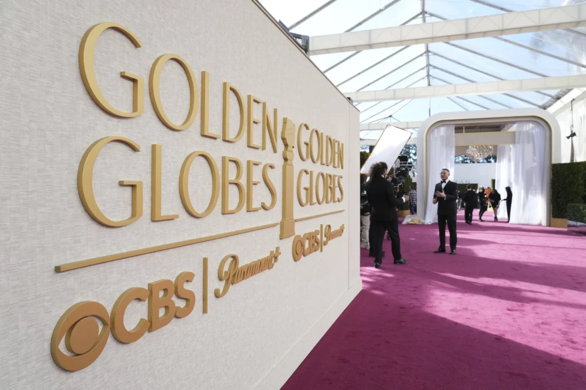 The Golden Globes entrance at the red carpet in Beverly Hills, California. 