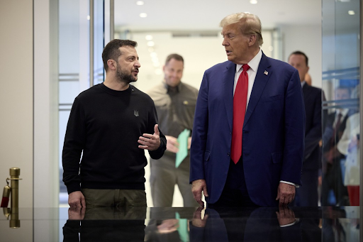 Ukraine President Volodomyr Zelenskyy and US President Donald Trump meeting to speak about the Russia-Ukraine War on September 27th, 2024.